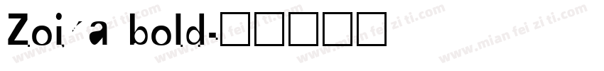 Zoika bold字体转换